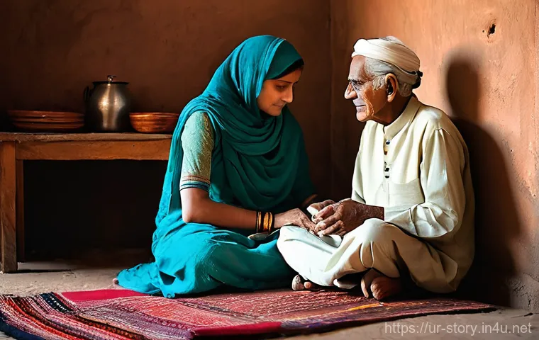 스토리텔러 직업의 만족도와 도전 과제 - **Prompt 1: The Timeless Embrace of Stories**
"A heartwarming, softly lit scene of an elderly Pa...