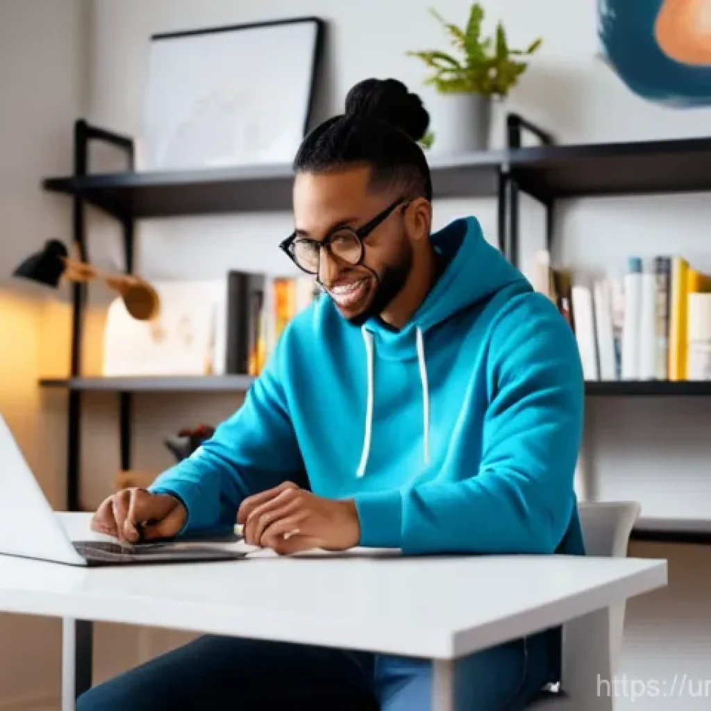 스토리텔러 관련 직업의 다양한 이야기 제작 방법과 사례 분석과 연구 - **Prompt:** A young, diverse content creator (male or female, choose one) in a modern, brightly lit ...