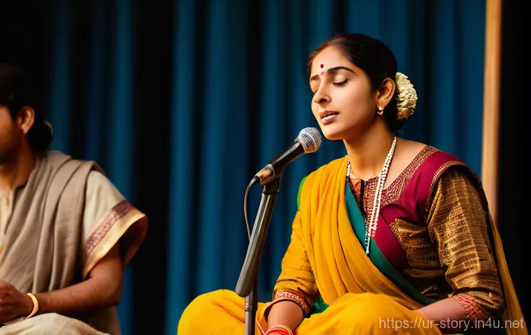 스토리텔러 자격증의 난이도 분석 - **Prompt: The Soulful Storyteller's Performance**
    A captivating portrait of a male or female sto...