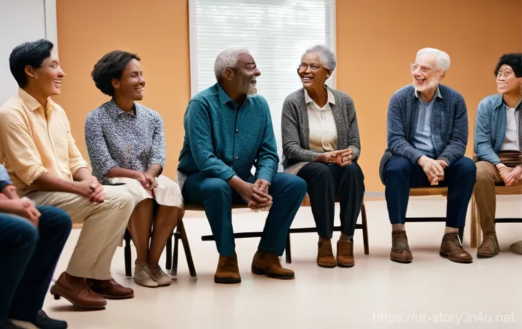 스토리텔러 자격증의 취득 과정과 준비 요소 분석과 전략 - **Prompt:** A diverse group of individuals, ranging from young adults to seniors, are seated comfort...