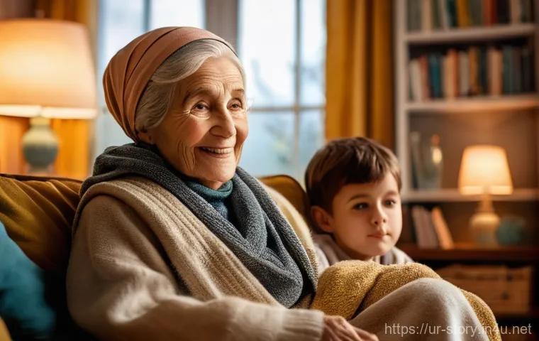 스토리텔러 자격증과 관련된 준비 과정과 성공 전략 분석과 연구 - **Prompt:** "A warm, inviting scene in a cozy living room. An elderly woman with a gentle smile, wea...