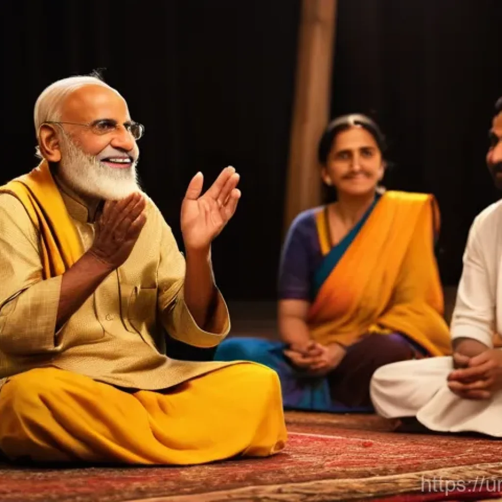 스토리텔러로서의 성공 사례 - **Prompt:** A heartwarming and intimate scene featuring an elderly storyteller, with a kind and wise...